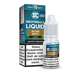 Nikotin Liquid Belgische Waffle Aroma, 10 ml Flasche, für E-Zigaretten, europäische Herstellung.