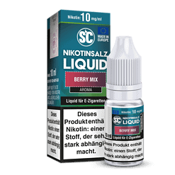 Nikotinsalz Liquid Berry Mix für E-Zigaretten, 10ml Flasche mit Nikotingehalt, Aromatisiertes Nikotinersatzprodukt, Rauchende und Vaping Zubehör.
