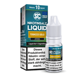 Nikotinsalz liquid tobacco gold aromatisch, 10ml, für e-zigaretten, hochwertiges nikotin liquid, geschmacksintensiv, vaping, e-cigarette, rauchen, nikotin liquid, liquid für elektrische zigaretten, LETZ Go.