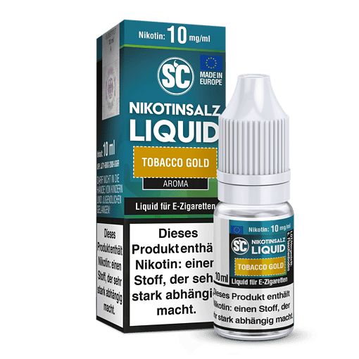 Nikotinsalz liquid tobacco gold aromatisch, 10ml, für e-zigaretten, hochwertiges nikotin liquid, geschmacksintensiv, vaping, e-cigarette, rauchen, nikotin liquid, liquid für elektrische zigaretten, LETZ Go.
