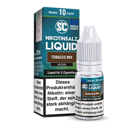Nikotinsalz Liquid Tobacco Mix E-Zigaretten, 10 ml Flasche, Aromatisiert, für E-Liquids, Made in Europe.
