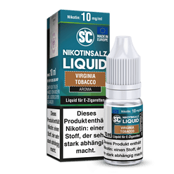 Nikotinsalz Liquid Virginian Tobacco E-Zigaretten Aroma, 10 ml Flasche, sorgfältig hergestellter Nikotinersatz für Dampfer, antibengend, authentischer Tabakgeschmack, Made in Europe, geeignet für E-Zigaretten.