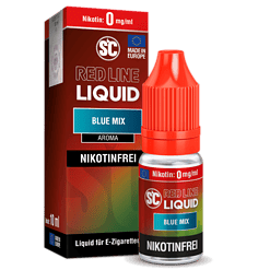 SC Red Line Liquid Blue Mix, nikotinfrei E-Zigaretten-Liquid, 10ml Flasche, aromatisiert, ohne Nikotin, für Dampfer, Made in Europe, Liquid für E-Zigarette, Geschmack: Blaumix, mindestens 0mg/ml Nikotin, geeignet für Dampfer, E-Liquid Flasche, vaping, Herstellen von E-Zigaretten-Liquids, alternative Nikotin-Optionen.