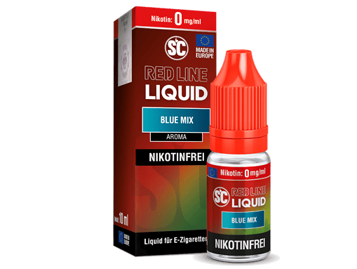 SC Red Line Liquid Blue Mix, nikotinfrei E-Zigaretten-Liquid, 10ml Flasche, aromatisiert, ohne Nikotin, für Dampfer, Made in Europe, Liquid für E-Zigarette, Geschmack: Blaumix, mindestens 0mg/ml Nikotin, geeignet für Dampfer, E-Liquid Flasche, vaping, Herstellen von E-Zigaretten-Liquids, alternative Nikotin-Optionen.