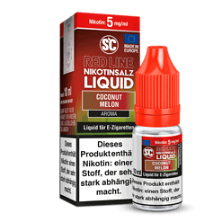 Aromakomplettes E-Zigaretten Liquid in Kokosmelone, 10 ml, freigesetzt Nikotin mit 5 mg/ml, handliche Flasche, ideal für Vape-Genuss, geschmacksintensive, hochwertige Liquid-Variante, passend für E-Zigaretten, sommerlich-fruchtiges Aroma, Made in Europe.