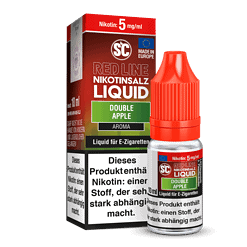 Acrylflasche und Verpackung für E-Zigaretten Liquid, "Double Apple" Geschmack, rotes Nikotin-Liquid, 10 ml Flasche, für Dampfer, hochwertige Nikotin-Alternative, sortenreines Aroma.