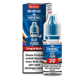 Likörflasche und Verpackung von Vaping Liquids mit Nikotin, blauer Fusion Geschmack, 20 mg/ml Nikotin, für E-Zigaretten, hochwertiges Produkt, LETZ Go.