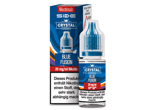 Likörflasche und Verpackung von Vaping Liquids mit Nikotin, blauer Fusion Geschmack, 20 mg/ml Nikotin, für E-Zigaretten, hochwertiges Produkt, LETZ Go.