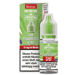 ALK-CRYSTAL Kiwi Passionsfrucht Guava Nikotinsalz Liquid, 20 mg/ml, 50 VG, 10 ml, für E-Zigaretten.