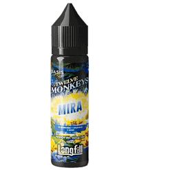 8ml Liquid Vape Flasche mit tropffreier Spitze, geeignet für E-Zigaretten, Aroma "MIRA" mit blauer Traube, Ananas und Kiwis, Nikotingehalt 0mg/ml, 10ml Flasche, Longfill, für Dampfer.