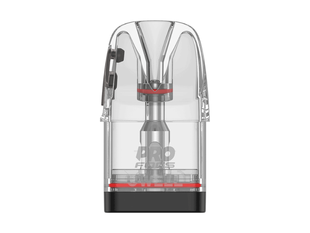 Uwell Caliburn G4 Pod 2 Vaping Podsystem für E-Zigaretten aus transparentem Kunststoff, mit rotem Akzent, kompakte Bauform, geeignet für Liquids mit Nikotin, ideal für unterwegs, hochwertige Verarbeitung, für dampfen.
