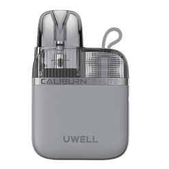 Leere JUUL E-Zigarette mit Ladecase in Grau, kabelloses Dampfen, stilvolles Design, kompakte Größe, für nachhaltiges Raucherlebnis, geeignet für Nichtraucher und Raucher.