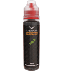 Vagrant Overdosed E-Liquid Flasche für E-Zigaretten, 10ml, hochkonzentriert, mit Nikotin und attraktiven Geschmacksnoten.