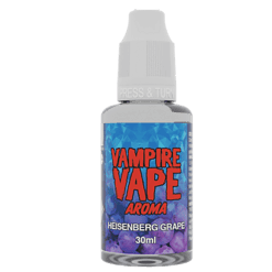 Vampire Vape Aroma Heisenberg Traubengeschmack 30ml, ideal für E-Zigaretten und Liquids, intensiver Fruchtgeschmack, vegan und nikotinfrei, hochwertiges Vape-Produkt.