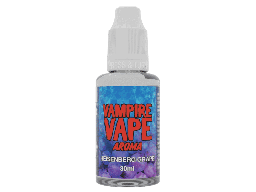 Vampire Vape - Aroma Heisenberg Grape 30 ml 1 Vampire Vape Aroma Heisenberg Traubengeschmack 30ml, ideal für E-Zigaretten und Liquids, intensiver Fruchtgeschmack, vegan und nikotinfrei, hochwertiges Vape-Produkt.