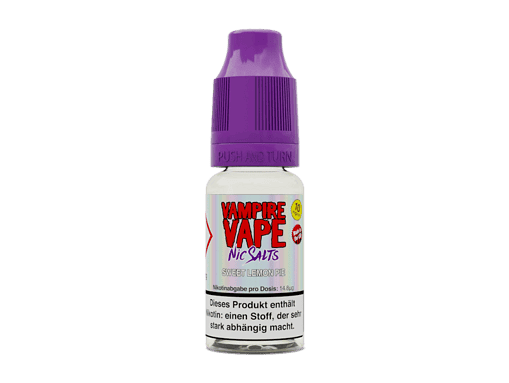 Vampire Vape Nic Salts Sweet Lemon Pie E-Liquid, 10ml Flasche, harmonischer Geschmack für Dampfer.