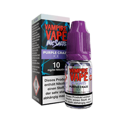 Vampire Vape Nic Salts Purple Craze Ice, Nikotinshot, 10 ml, für E-Zigaretten, intensiver Geschmack, hohes Nikotin, alkohol- und laktosefrei, optimal zum Dampfen, bei LETZ GO.