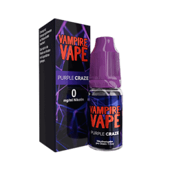 Vampire Vape Purple Craze E-Zigarette mit Nikotinfrei, 10ml Flasche und Verpackung, Vaping Liquid in Schwarz und Lila, für E-Zigaretten und Dampfer.