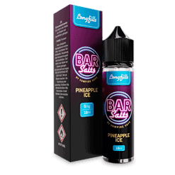 Fruchtiges E-Liquid in einer schwarzen Flasche mit Pﬁnger-Design, erhältlich bei LETZ Go.