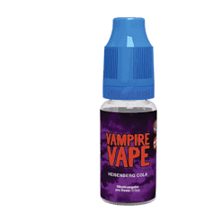 Vampire Vape Heisenberg Cola E-Liquid in 10ml Flasche, ideal für Dampfer, mit historischem kolastischem Design und einem erfrischenden Cola-Geschmack, niedriger Nikotingehalt.