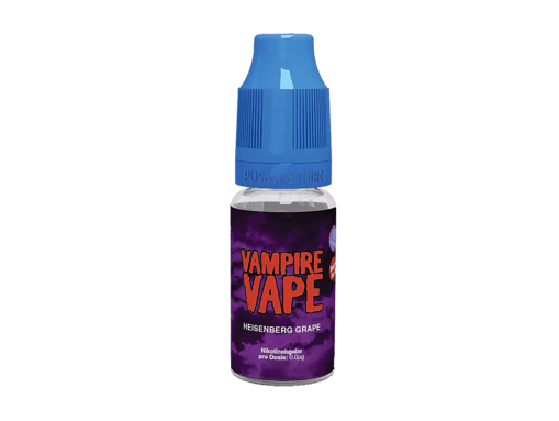 Vampire Vape Heisenberg Grape E-Liquid Flasche mit blauer Dosierspitze, für Dampfer, intensiver Traubengeschmack, nikotinfrei, Vape Liquid, Aroma, E-Zigaretten Zubehör.