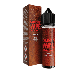 Vampire Vape Longfill Cola E-Liquid in 10ml Flasche, ohne Nikotin, aromatischer Cola-Geschmack, ideal zum Auffüllen von E-Zigaretten.