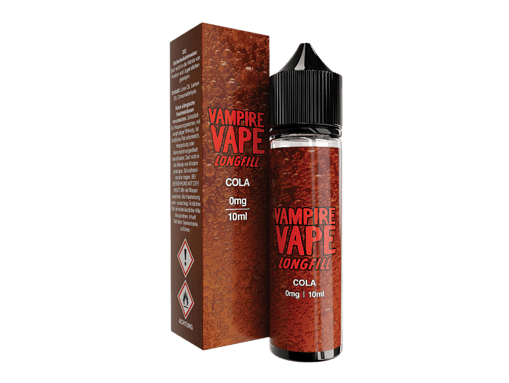 Vampire Vape Longfill Cola E-Liquid in 10ml Flasche, ohne Nikotin, aromatischer Cola-Geschmack, ideal zum Auffüllen von E-Zigaretten.