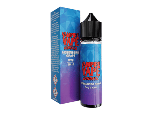 Vampire Vape Longfill E-Liquid Flasche mit Heisenberg Grape Geschmack, 10ml, null Nikotin, für E-Zigaretten geeignet.