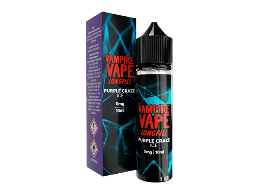 Vampire Vape Longfill Flasche mit Purple Craze Ice Geschmack, 10ml.