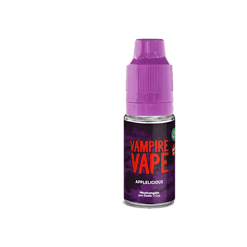 Vampire Vape E-Liquid Flasche in Lila mit Apfel-Geschmack, nikotinfrei, 10ml, ideal für E-Zigaretten, vaping, E-Liquid, Geschmacksaromen, Liquid, Dampfen, E-Shisha, Vaporizer.