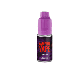 Vampire Vape Black Ice E-Liquid in Flasche, gefüllt mit dunkler liquid, perfekt für Dampfer, intensiver Geschmack, geeignet für E-Zigaretten, aromatischer Menthol-Mix.
