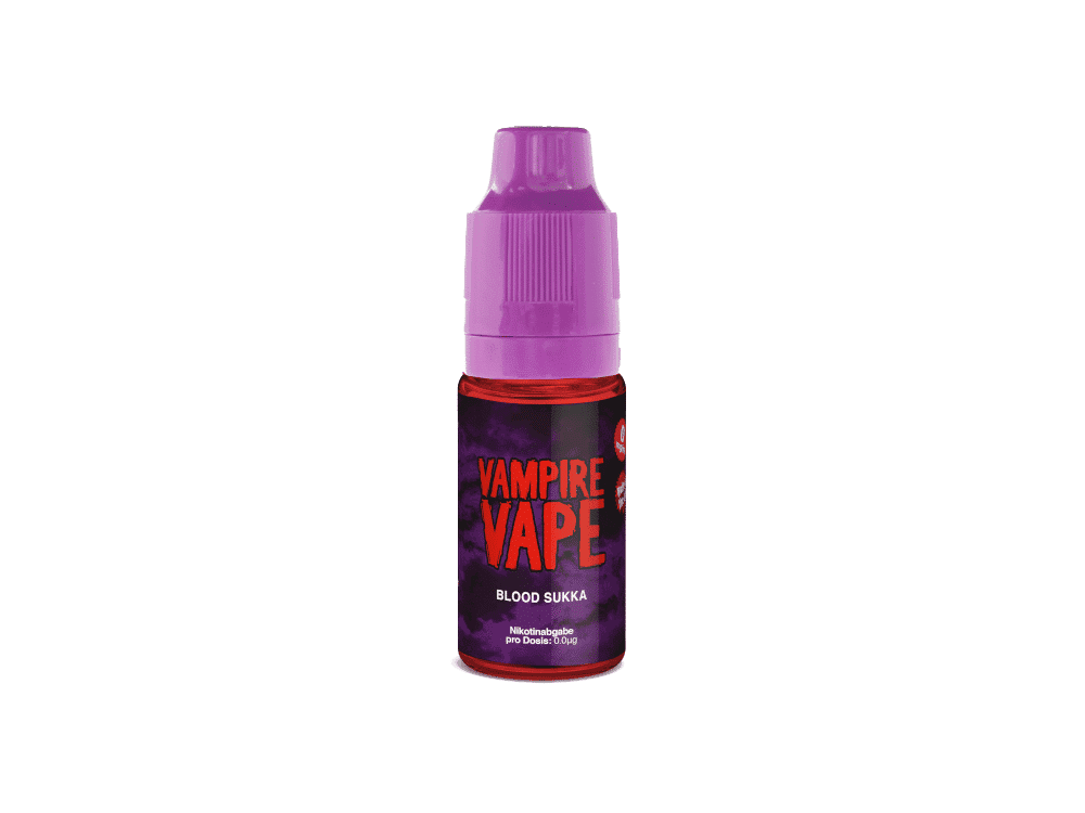 Vampire Vape - Blood Sukka E-Zigaretten Liquid 1 Vampire Vape Blood Sukka E-Liquid Flasche, 10ml, aromatischer Blutsaft-Geschmack für E-Zigaretten, geeignet für Vaping, modernes Design, ideal für Sammler und Vape-Enthusiasten.