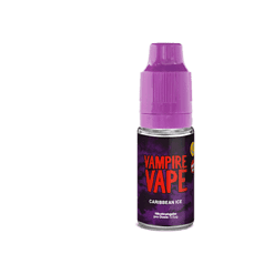 Vampire Vape Caribbean Ice E-Liquid Flasche mit rosafarbener Düse, 10 ml, intensiver Fruchtgeschmack, für Elektrozigarette geeignet, ideal für Dampfer, hochwertiges Liquid, geeignet für Sub-Ohm und MTL Dampfen.