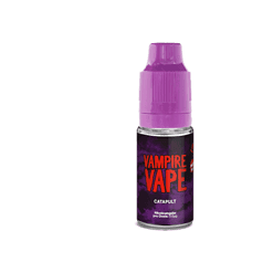 Vampire Vape E-Liquid Flasche, Geschmack Catapult in lila und Schwarz, für E-Zigaretten geeignet, 10ml, Vape Liquid, zum Genuss von Dampf, E-Zigaretten Zubehör, Allday-Vape.