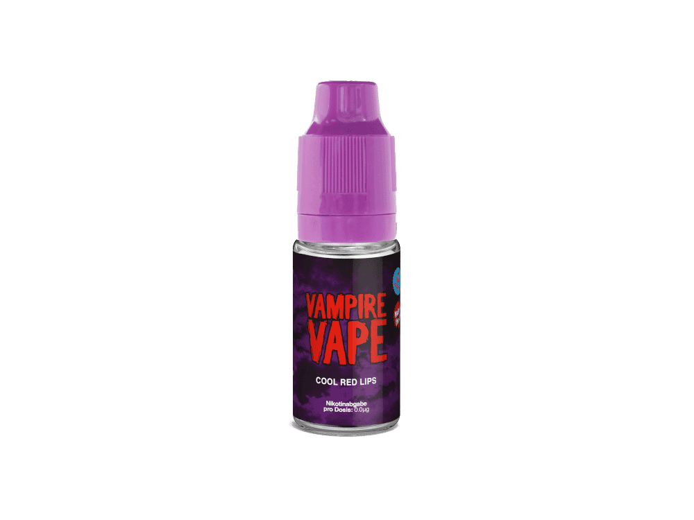 Vampire Vape - Cool Red Lips E-Zigaretten Liquid 1 Vampire Vape Cool Red Lips E-Liquid, 10ml Flasche, für E-Zigaretten, intensiver Geschmack, nikotinfrei, aromatic, ideal für Dampfer, innovative Liquids bei LETZ Go.