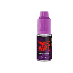 Vampire Vape E-Liquid Flasche in Lila mit Geschmack Strawberry Kiwi, bequem für E-Zigaretten, Dosierung 0,0 mg Nikotin, hochwertige Liquids für Dampfer.