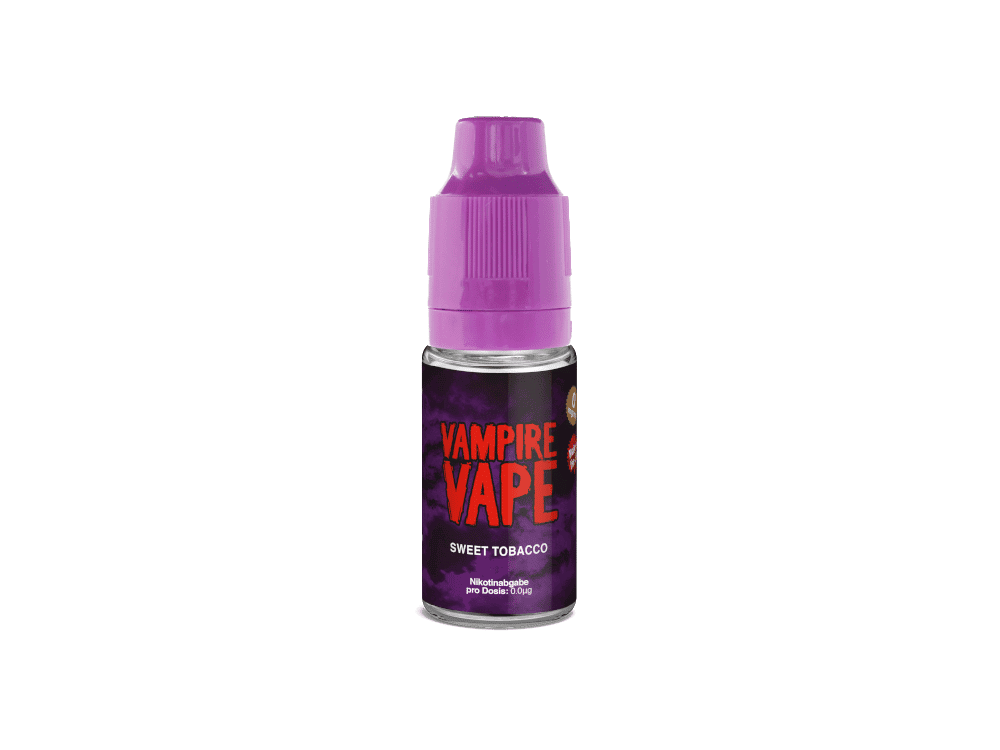 Vampire Vape - Sweet Tobacco E-Zigaretten Liquid 1 Vampire Vape E-Liquid Flasche mit Süßholz Geschmack, passen für E-Zigaretten, 10ml, geeignet für Dampfer, intensiver Geschmack, süßes Tabak Aroma, hochwertige Herstellung, Public Health, schädlich bei missbrauch, für Erwachsene.