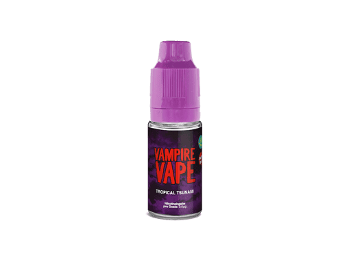 Vampire Vape Tropikal Tsunami E-Liquid in Flasche, aromatischer E-Juice für Subohm und Dampfgeräte, 10ml, leckerer Geschmack und intensive Nikotinstärke, ideal für Vape-Liebhaber.