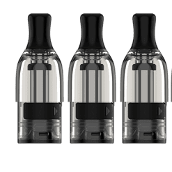 E-Zigaretten-Verdampfer mit schwarz-transparentem Tank und flexiblem Mundstück, perfekt für Dampfer, die modernes Design und zuverlässige Leistung suchen.