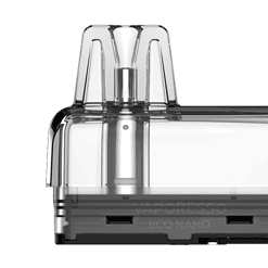 Vaporesso Eco Nano Pod, transparent, für nachhaltiges Dampfen, kompakte E-Zigarette mit modernem Design.