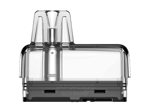 Vaporesso Eco Nano Pod, transparent, für nachhaltiges Dampfen, kompakte E-Zigarette mit modernem Design.