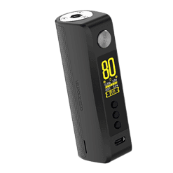 Vaporesso - GEN 80 S 80 Watt 6 Vape Vaporizer mit digitalem Display, tragbares Design, schwarz mit Gelb akzentuierte Anzeige, multifunktional und einfach zu bedienen.