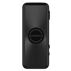 Vaporesso Vape Gerät, tragbare E-Zigarette mit moderner schwarzer Design, ideal für unterwegs.