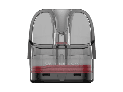 Saubere, moderne E-Zigarette mit transparentem Gehäuse und rotem Akzent, ideal für Dampfer, hochwertig verarbeitet, kompakte Bauform, benutzerfreundlich, perfekt für unterwegs.