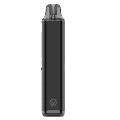 Vaporesso Vibe E-Zigaretten Set 9 Hauptbild einer schwarzen, tragbaren E-Zigarette mit transparentem Mundstück, elegantes Design, kompakte Größe, perfekt für unterwegs.