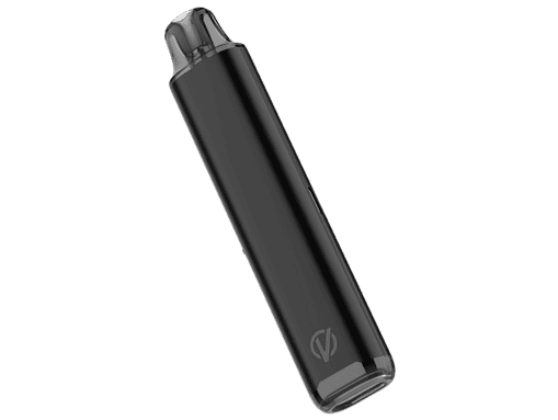 Vaporesso Vibe E-Zigaretten Set 7 Kompakter tragbarer Vaporizer in schwarz mit modernem Design und USB-C-Ladeanschluss.