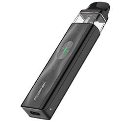 Vaporizer mit digitalem Display und langlebem Akku in schwarzem Design, ideal für unterwegs.