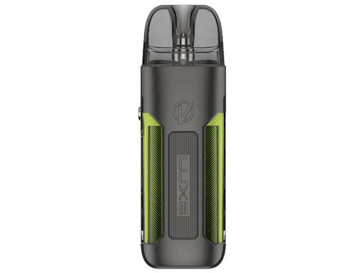 Smart e-zigarette mit grünem akku und transparentem mouthpiece, kompakte und moderne design, ideal für unterwegs, langlebig und einfach zu bedienen, innovative vaping-technologie.