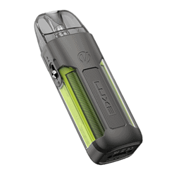 2. Hochwertiger Vuse E-Liquid-Vape mit transparentem Tank, grünen Akzenten und ergonomischem Design, ideal für Dampfer.