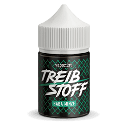 Vaporizer-Treibstoff in Flasche mit "Baba Minze" Geschmack, für E-Zigaretten und Dampfgeräte, aromatischer Minzgeschmack, handlich und einfach zu verwenden.